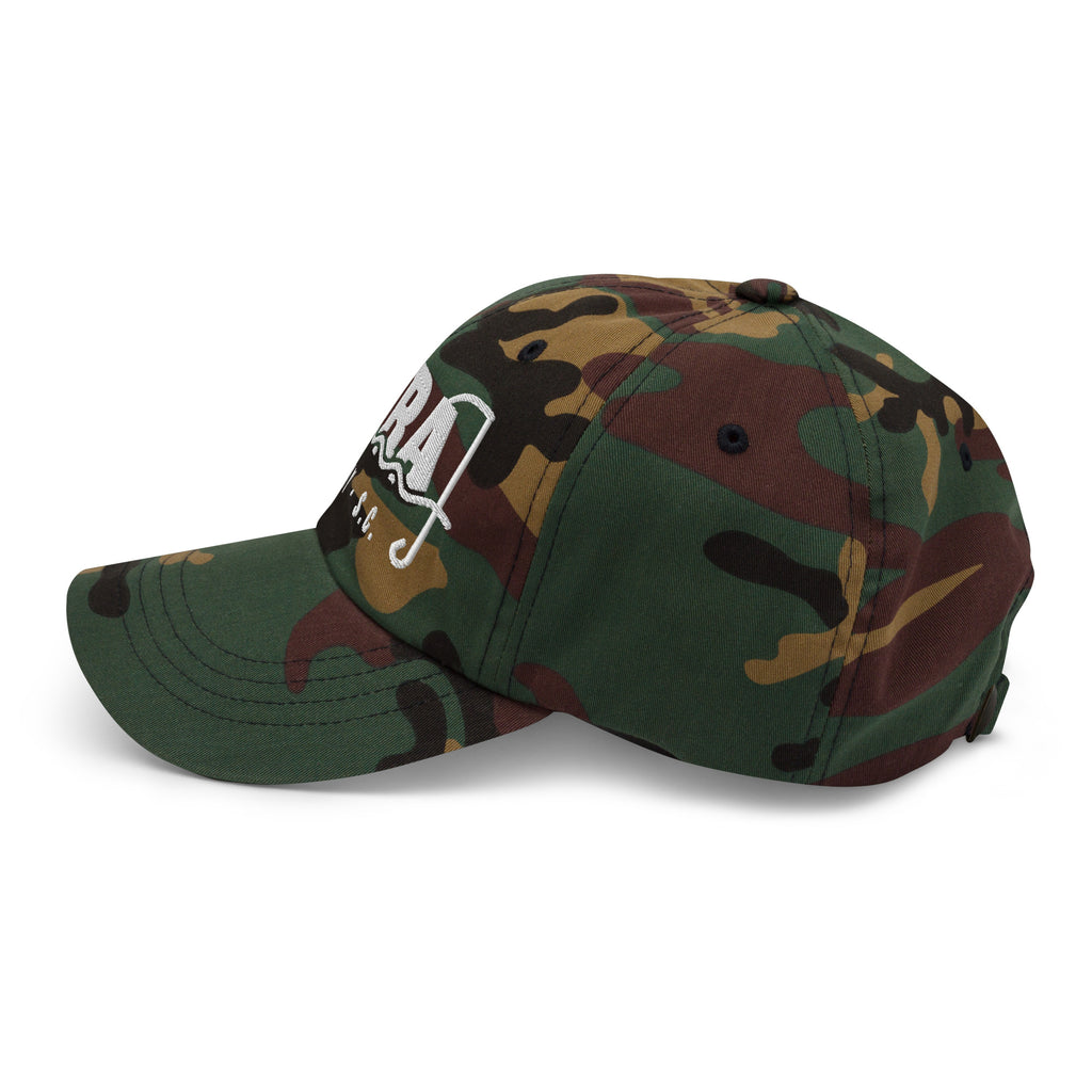 Waccamaw River Camo Dad Hat, Green Camo, left side