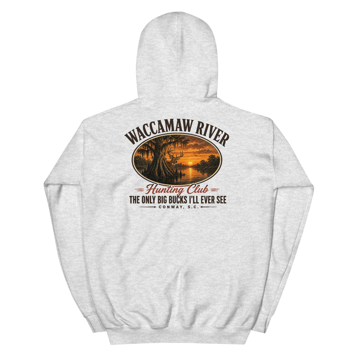 Waccamaw River Hunting Club Hoodie, Ash, back