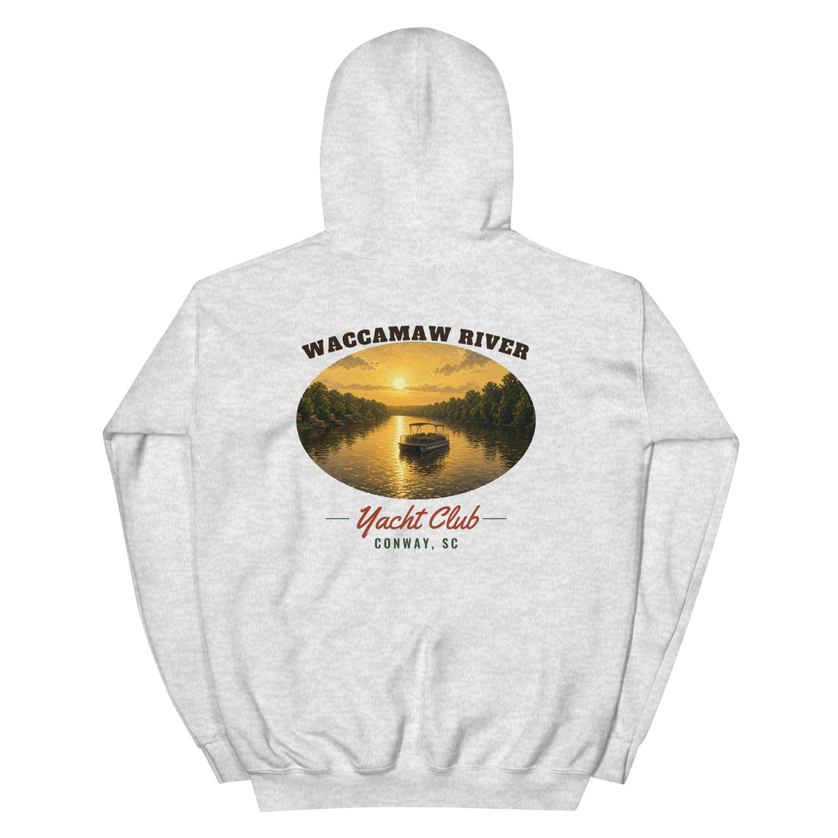 Waccamaw River Yacht Club Hoodie, Ash, back