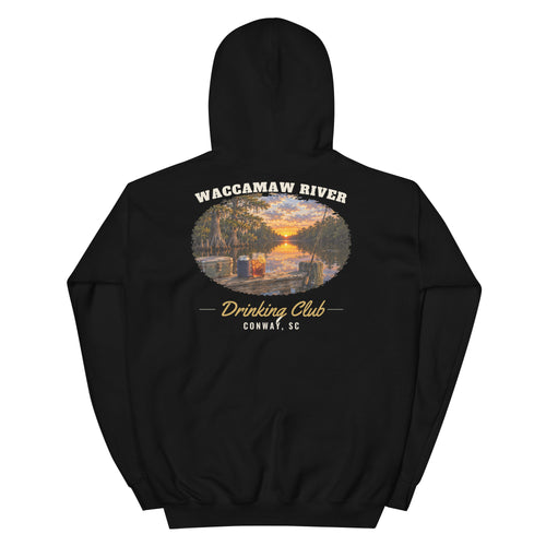 Waccamaw River Drinking Club Hoodie, Black, back