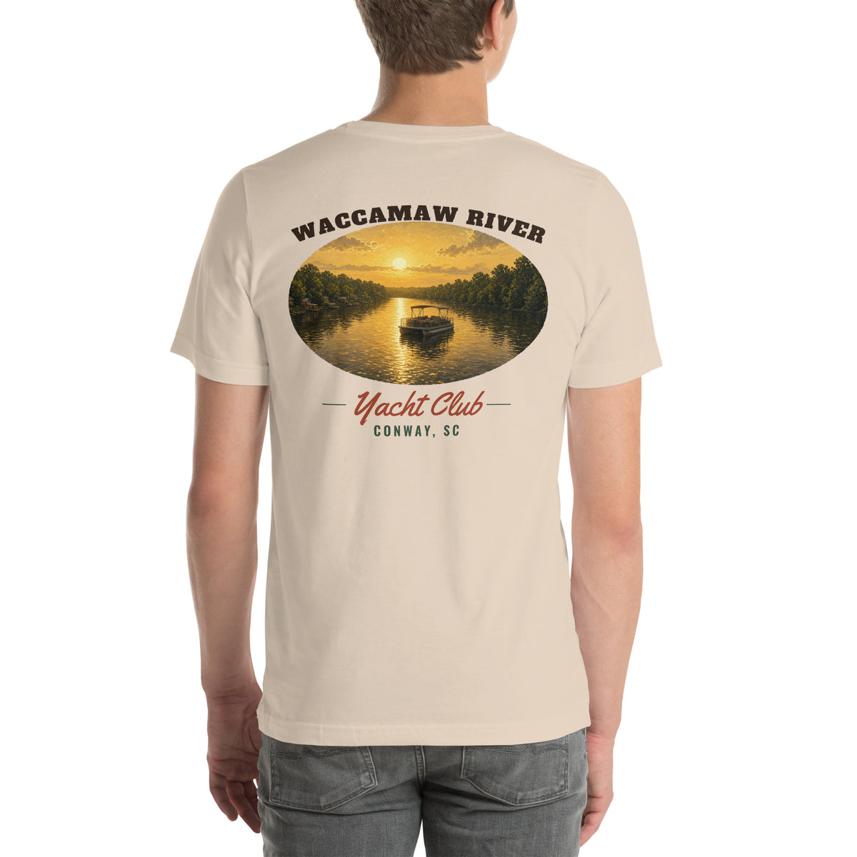 Waccamaw River Yacht Club Tee, Soft Cream, back