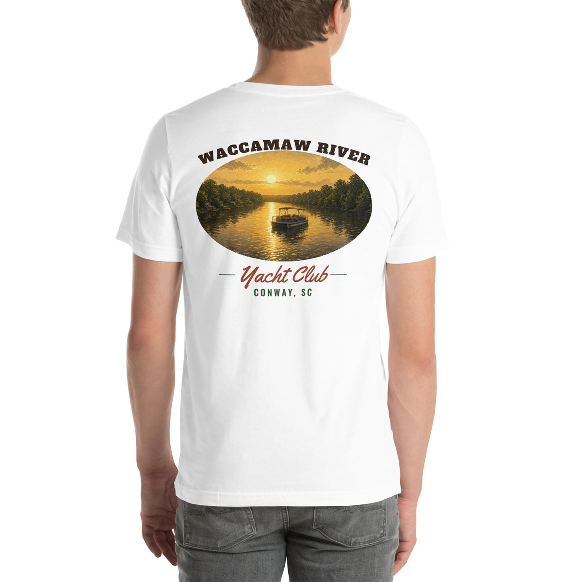 Waccamaw River Yacht Club Tee, White, back